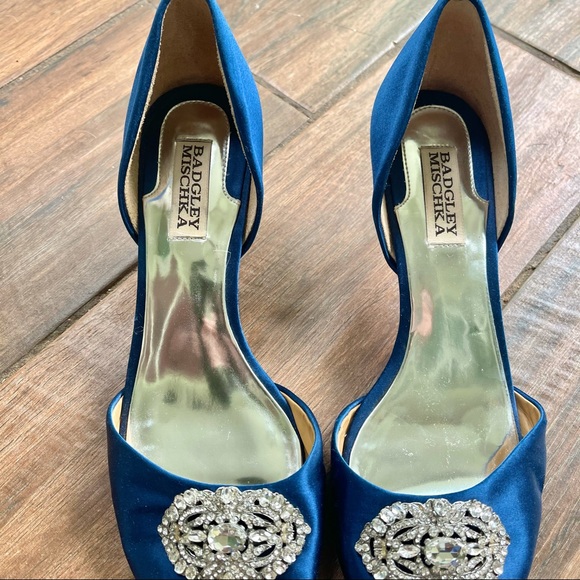 EEUC Badgley Mischka Embellished Rhine Stone Heels - Picture 2 of 8